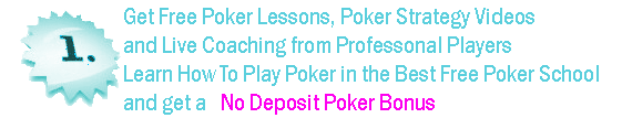 poker school - free poker bonus codes and lessons